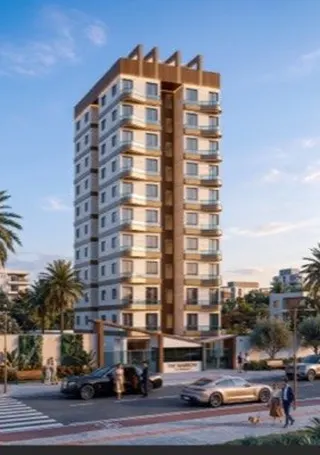 Render de edifício residencial gerado com IA