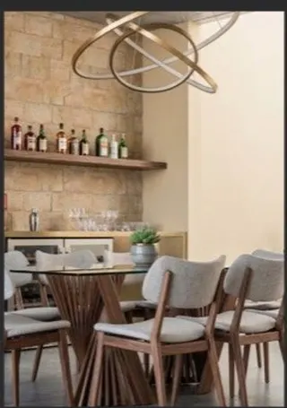 Render de sala de jantar gerado com IA